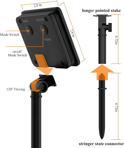 50 LED Solar Powered Cherry Blossom Lights Outdoor (Warm White)